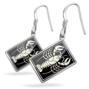  Earrings Zodiac sign Cancer (June 22 July 22)with French 