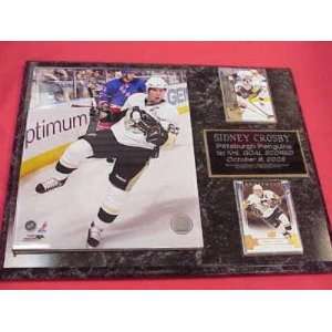  Penguins Sidney Crosby 2 Card Collector Plaque Sports 