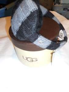 NEW UGG Australia Cardy Earmuffs Shearling/Wool,Black/Grey  