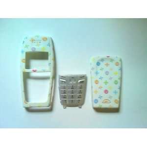 White Designer type design Faceplate for Nokia 6015i 6016i 