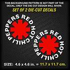 M01~VINYL~DECA​L~STICKER~ Set of 2 Red Hot Chili Peppers Logos FREE 