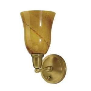  Hyde Park Brass Finish Plug In Wall Sconce