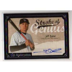  2007 Upper Deck Masterpieces Jeff Baker Autograph Baseball 