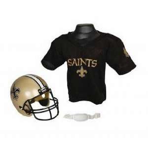  New Orleans Saints Football Helmet & Jersey Top Set