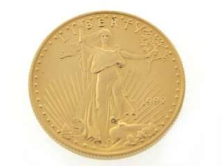 1999 US Saint Gaudens 1/2 Oz American Eagle $25 Gold Bullion Coin W 