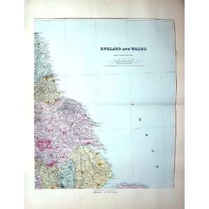  Stanford Antique Map North East England Whitby Grimsby 