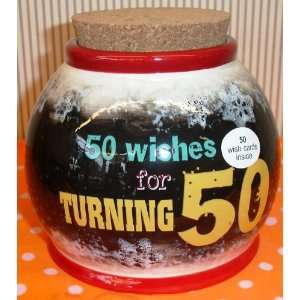  50 Wishes for Turning 50 Wish/money Jar Ganz Ceramic 
