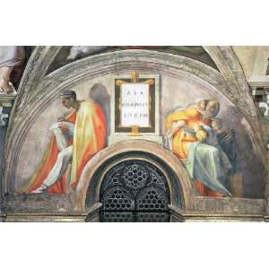 The ancestors of Christ  Asa Josaphat Joram by Michelangelo canvas art 