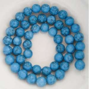  8mm Blue Turquoise Round Beads 15.6 