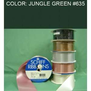  10yds SINGLE FACE SATIN RIBBON Jungle Green #635 7/8~USA 