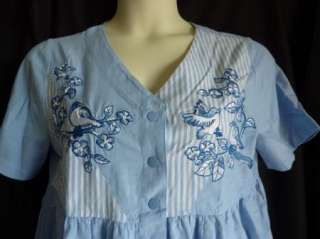 Go Softly Embroidered Snap Front Patio Dress PM NWT  