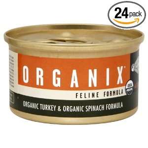   Organix Feline Formula, Turkey & Spinach, 3 Ounce Cans (Pack of 24