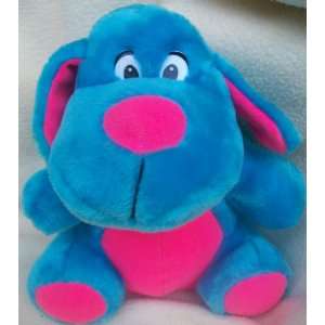  9 Plush Stuffed Blue and Pink Dog Vintage Doll Toy Toys 