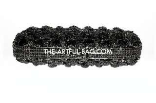 Artful Bag Black Crystal Encrusted Skull Clutch Bag  