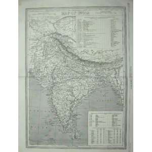  1857 ANTIQUE MAP INDIA CEYLON BAY BENGAL CALCUTTA