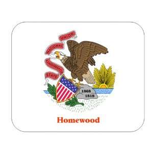  US State Flag   Homewood, Illinois (IL) Mouse Pad 