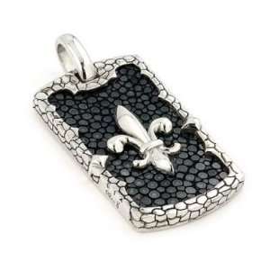  Hematite Stingray Fleur De Lis Dog 