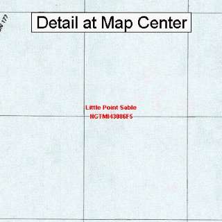 USGS Topographic Quadrangle Map   Little Point Sable, Michigan (Folded 