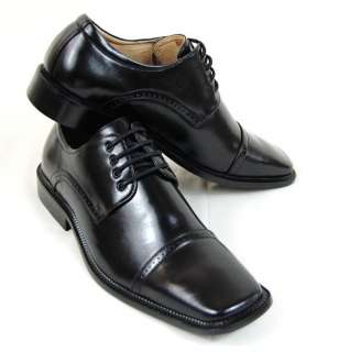 fw55/ Mens Black Oxford Dress Shoes, New in Box, US 13  
