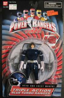 POWER RANGERS TURBO Triple Action Blue Power Ranger MOOC  