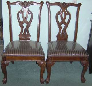 Lot of 2 New Elegant Carved Ash Wood Ashley Chairs  