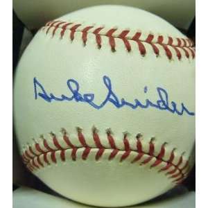 Duke Snider Autographed Ball   Nl Psa Coa Hof   Autographed Baseballs