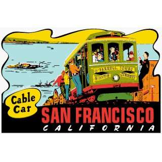  Fridgedoor San Francisco CA Cable Car Travel Decal Magnet 