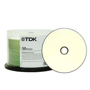  Disc, CD R 80 min, IJ printable, hub, White 700MB, 52X, 50 