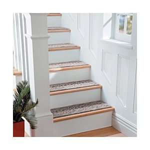  Washable Embossed Stair Treads Set of 4   Brown 