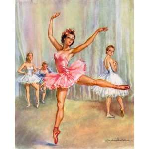 Ballerina Recital Vintage Artwork