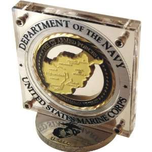  Marine Corps Coin Display with Stainless Steel Fasteners 