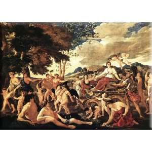  The Triumph of Flora 16x11 Streched Canvas Art by Poussin 