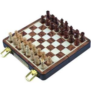  Compact Travel Chess Set Brown Toys & Games