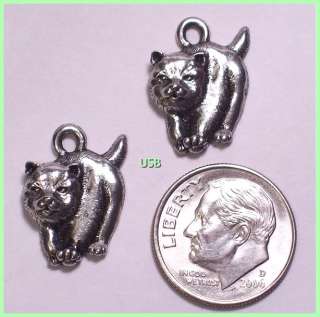 CHOW CHOW DOG BREED~ Antique Pewter Charms (#406 2)  