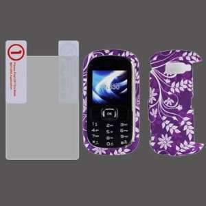  LG Octane VN530 Premium Design Purple Flower Leaf Hard 