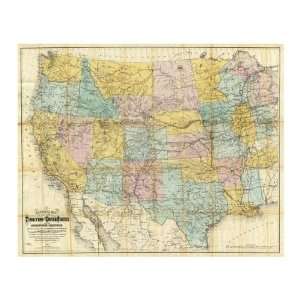 William J. Keeler   National Map Of The Territory Of The United States 