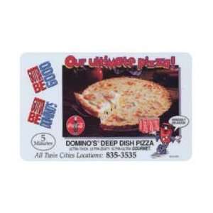  Collectible Phone Card 5 Min. Dominos Pizza With Coca 