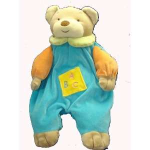   Super Soft Blue Teddy Bear Pajama Bag/ Diaper Holder and Lovie Banky