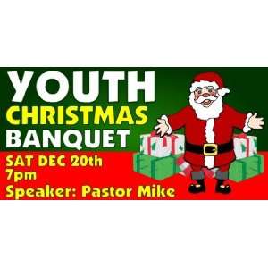    3x6 Vinyl Banner   Youth Christmas Banquet 