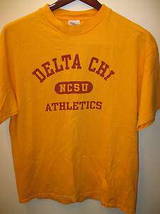 Delta Chi Fraternity NCSU Athletics College T Shirt XL  