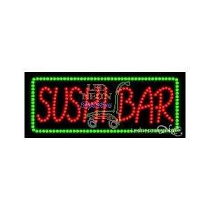 Sushi Bar LED Sign 11 inch tall x 27 inch wide x 3.5 inch deep outdoor 
