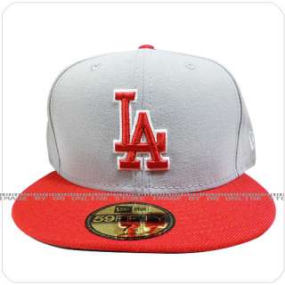   59fifty los angeles Dodgers grey LA red visor fitted cap hat  