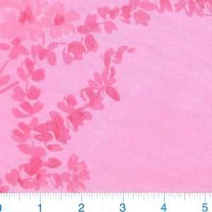 56 Wide Shimmering Organza Floral Hot Pink Fabric By The 