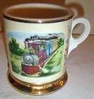 Shaving Mug or Cup w/Train & Gold Trim Railroad 1​211