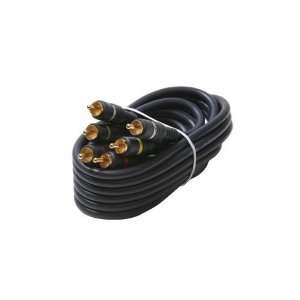  Black Point Products BA 137 Gold 3 RCA Python Cable, 6 