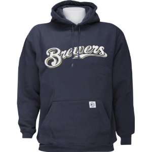  Milwaukee Brewers Double Logo Hooded Sweatshirt Sports 