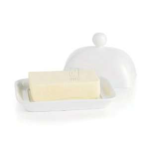 White Porcelain Essential Butter Dish with Lid  Kitchen 