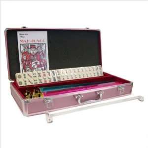  Western Mah Jong Game Set with Pink Aluminum Case Toys 