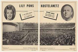 1948 Lily Pons Andre Kostelanetz Kiel Auditorium 2 P Ad  