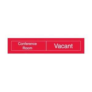 EN303R   Engraved, Conference Room In Use/Vacant, 2 X 10, Red, 2 Ply 